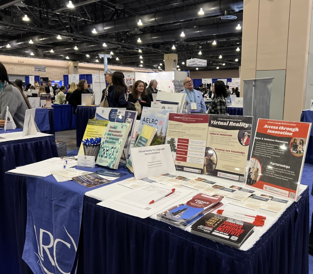 CEDAR table at ACTFL 