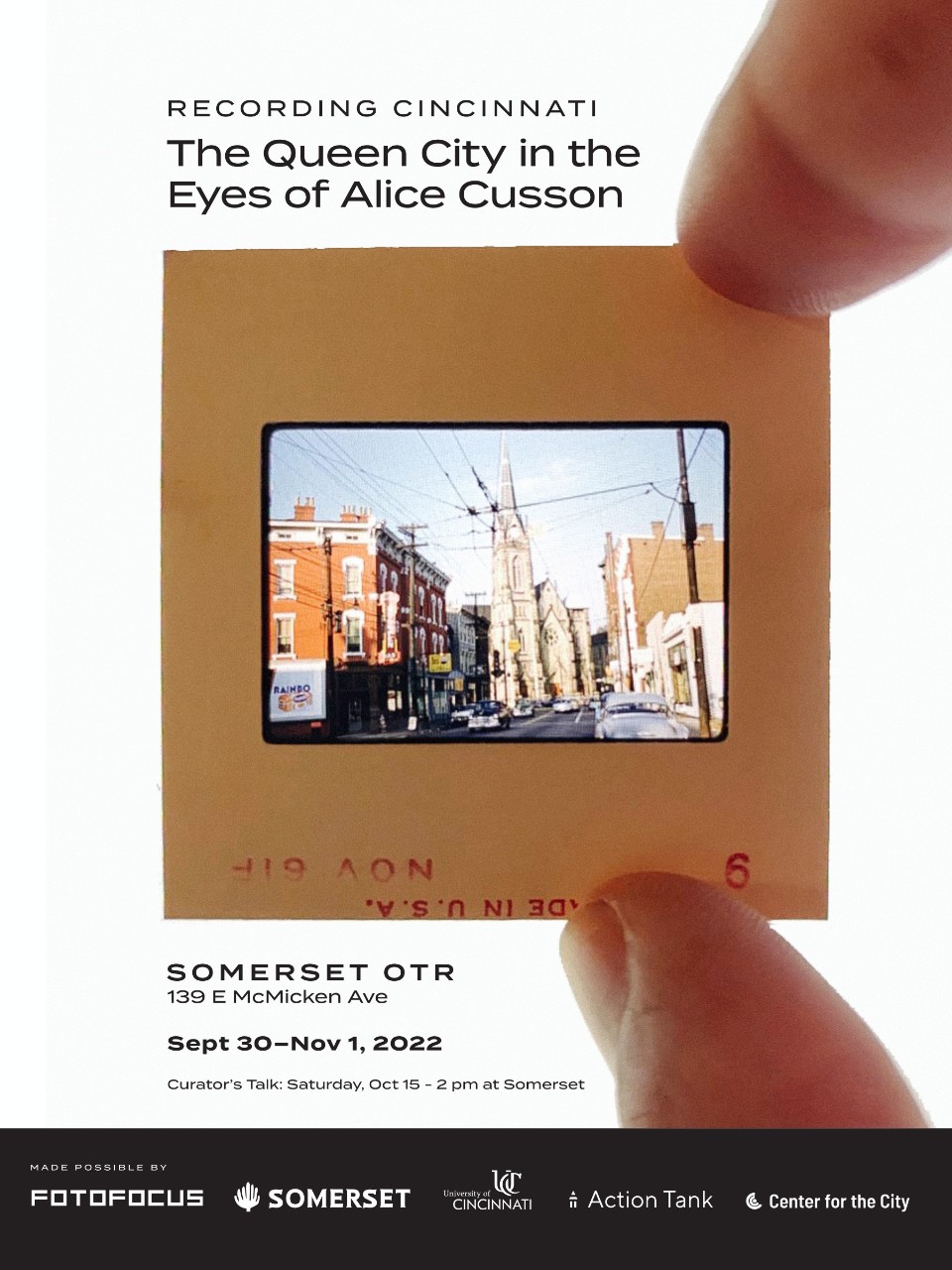 Flier for Recording Cincinnati exhibit. 