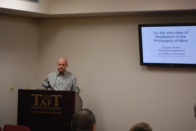 A person giving speech