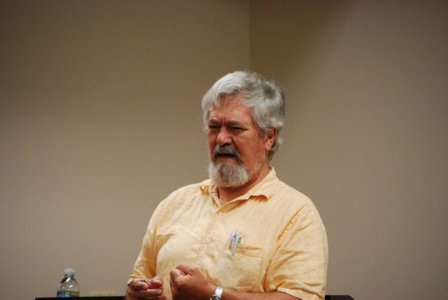 A person giving speech