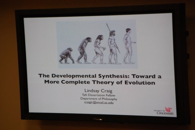 Picture of screen with Powerpoint presentation