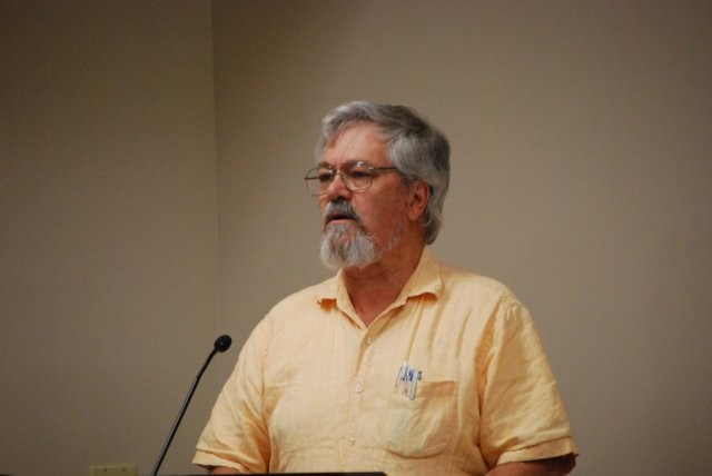 A person giving speech