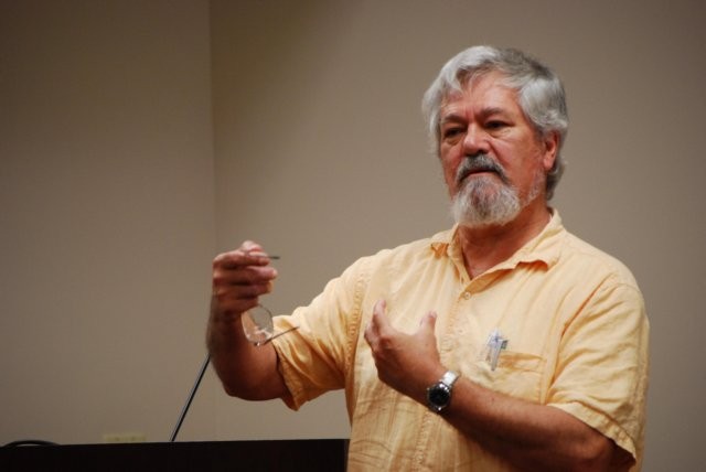 A person giving speech