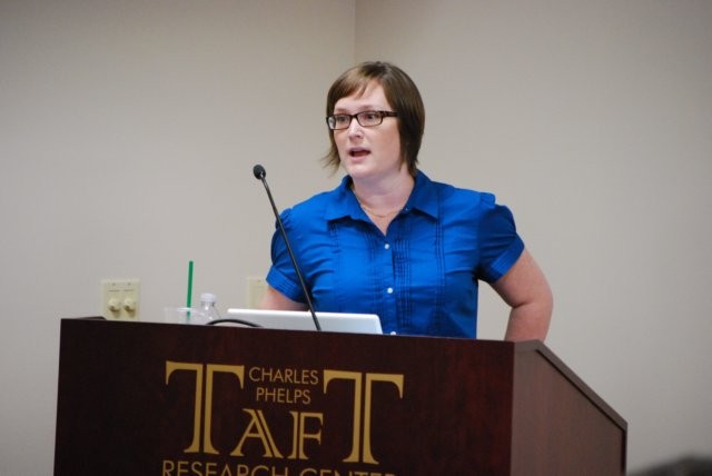 A person giving speech