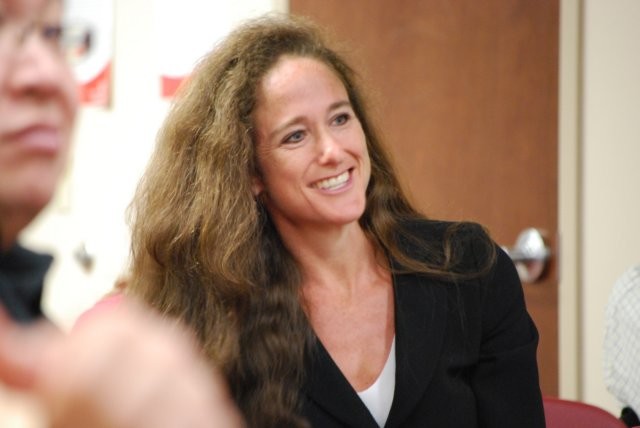 Audience member asking questions about the event