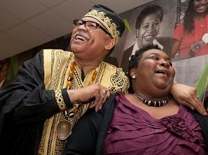 Photograph of Dr. Abercrumbie at an A.A.R.C. event.