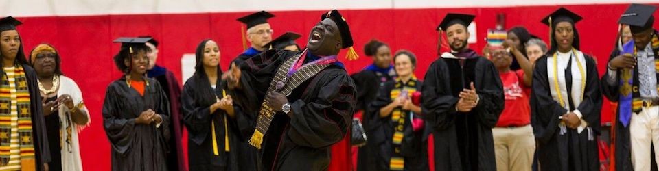 Image of africana studies professors and students at graduation