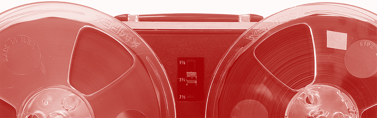 Original reel-to-reel magnetic tapes of Elliston readings