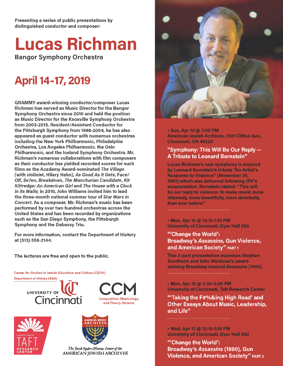 Richman flyer  with text in event description