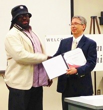 Kraus with a student