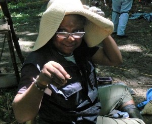 Antoinette Eastmond at the excavation