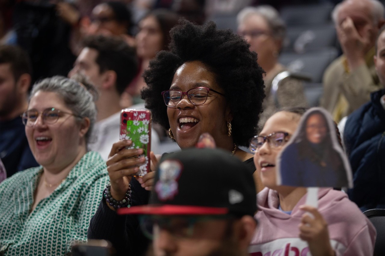 Kierra Toney celebrating graduates at this year's commencment